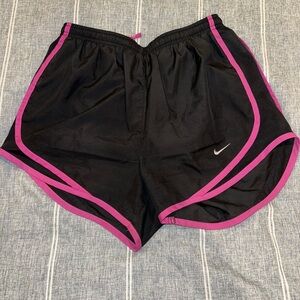 Nike Women's Athletic Shorts in Black with Pinkish Purple Trim